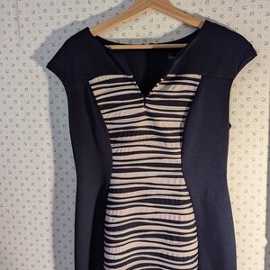 🩷 Connected Apparel Women's Dress size 10, blue, pink stripes, sleeveless